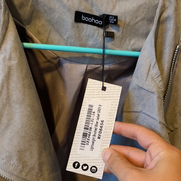 Boohoo womens gray jacket NWT - Picture 2 of 2